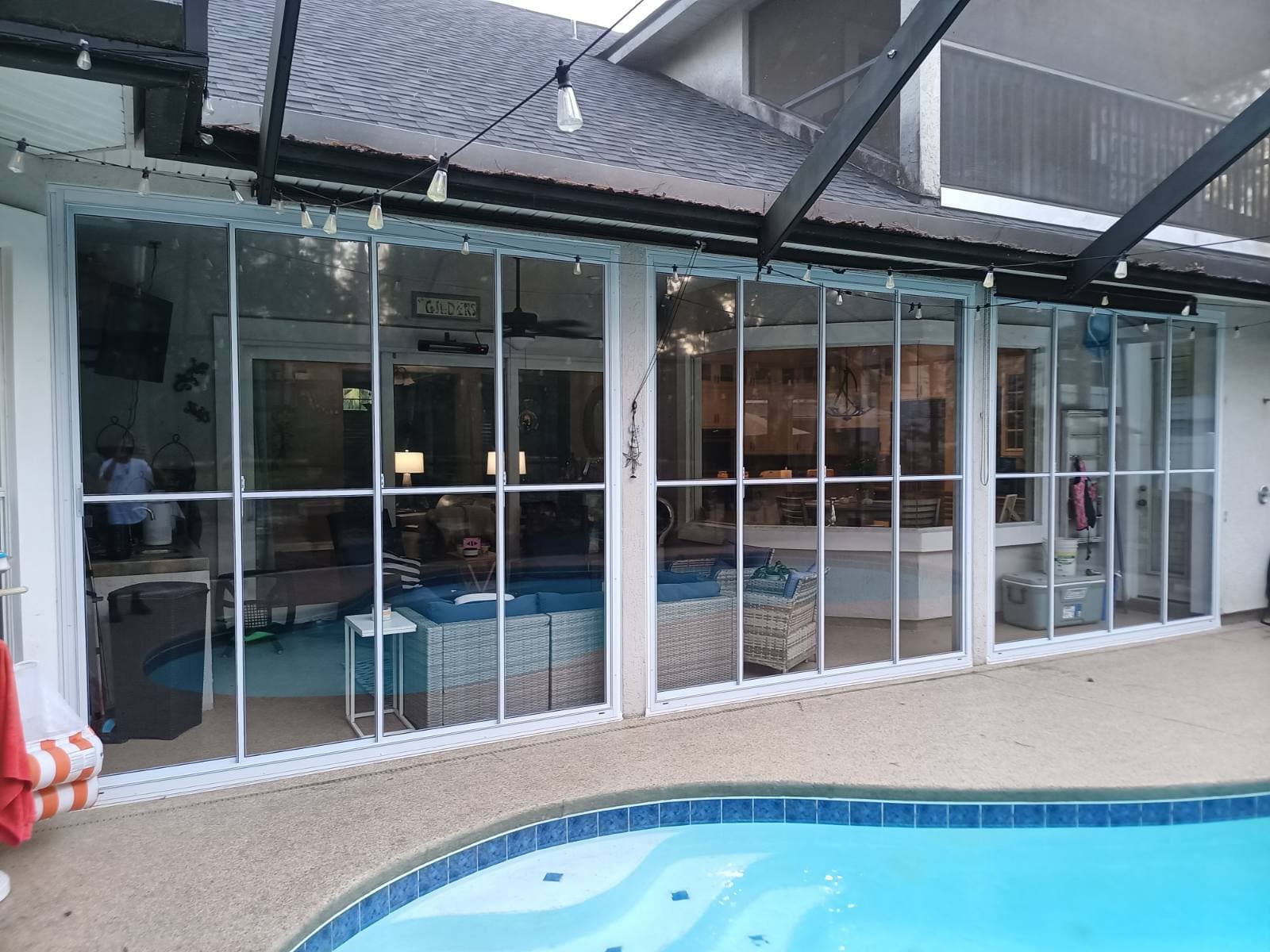 Renewed porch windows on a Jacksonville home